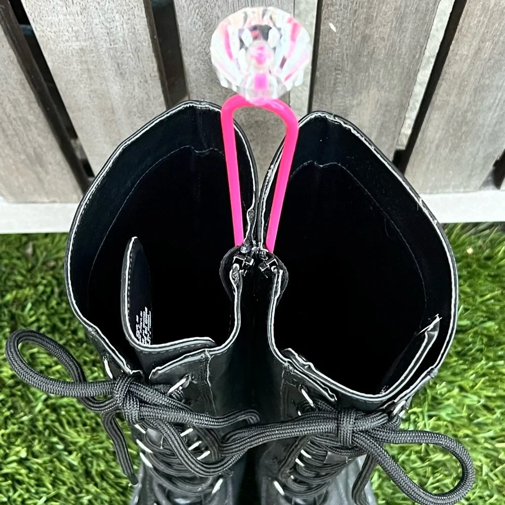 Pink and Clear Crystal Boot Stand Inserts.
